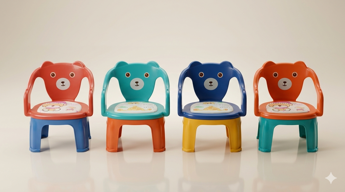 Multicolor Chairs for Kids With Rest Handle