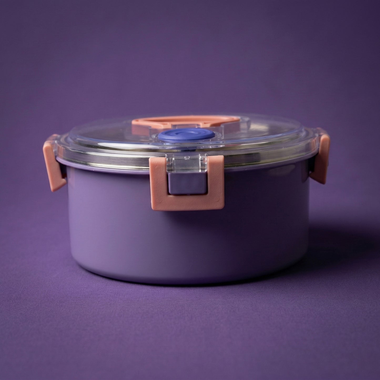 Circular air tight lunch box