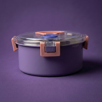 Circular air tight lunch box