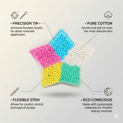 Ear Cleaning Buds in Star Box & Heart Box