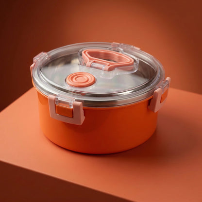 Circular air tight lunch box