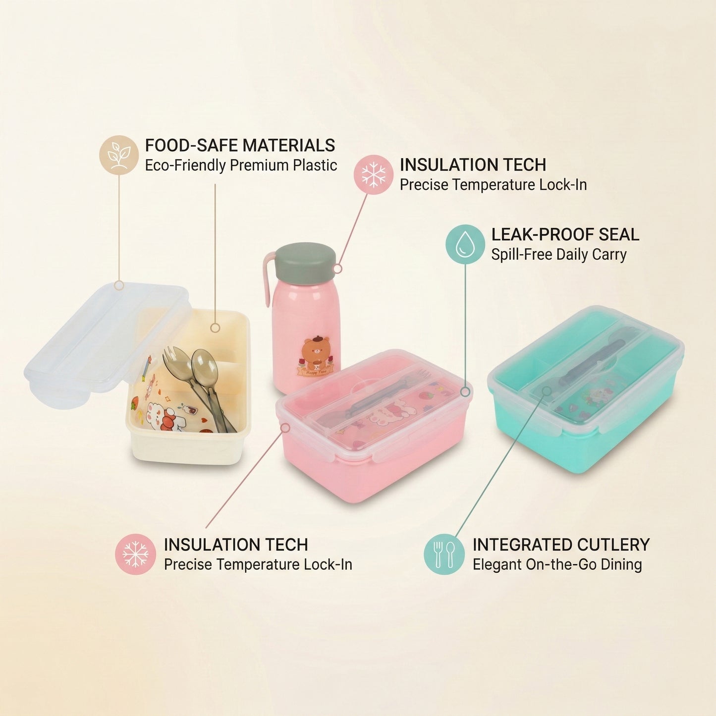 Kids Lunch Box Combo Kit