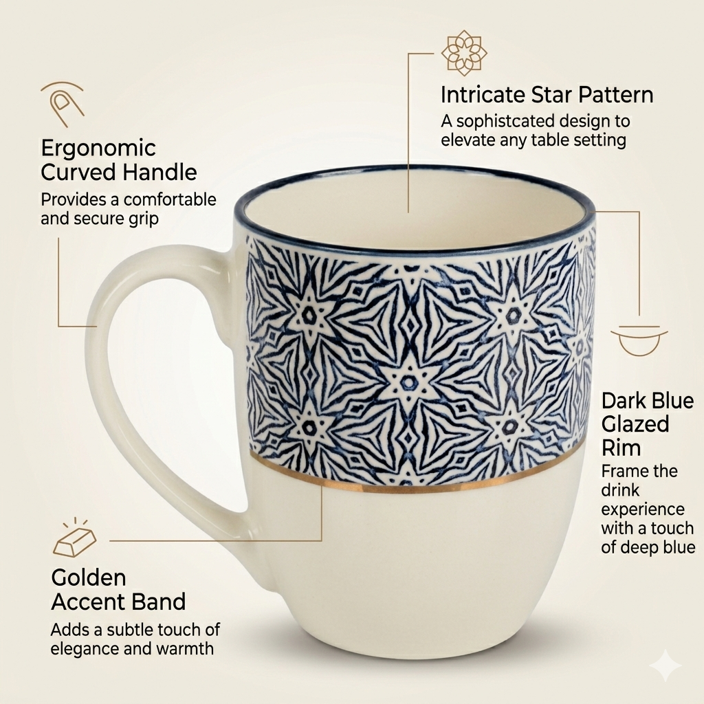 Modern Mosaic Art Print Ceramic Mug