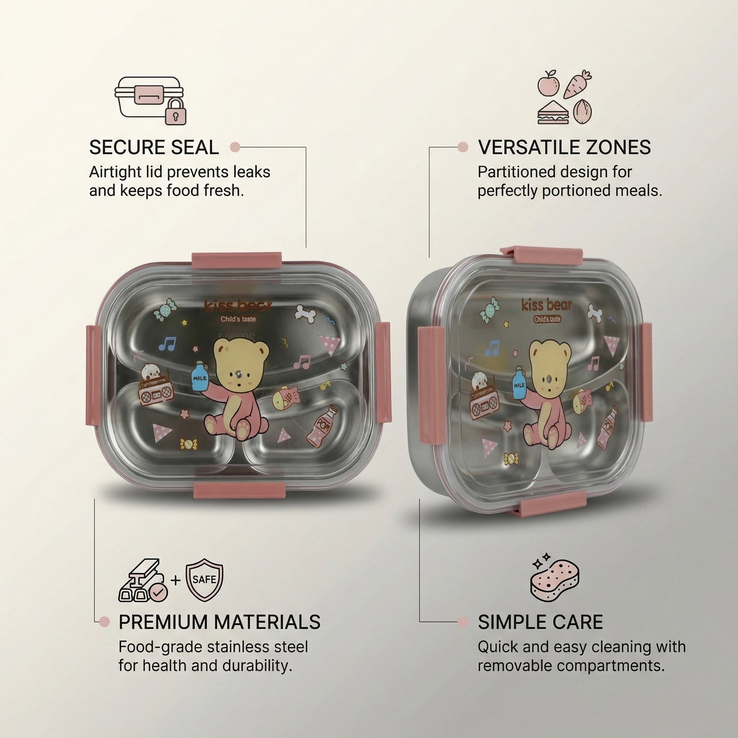 Cute cartoon lunch box