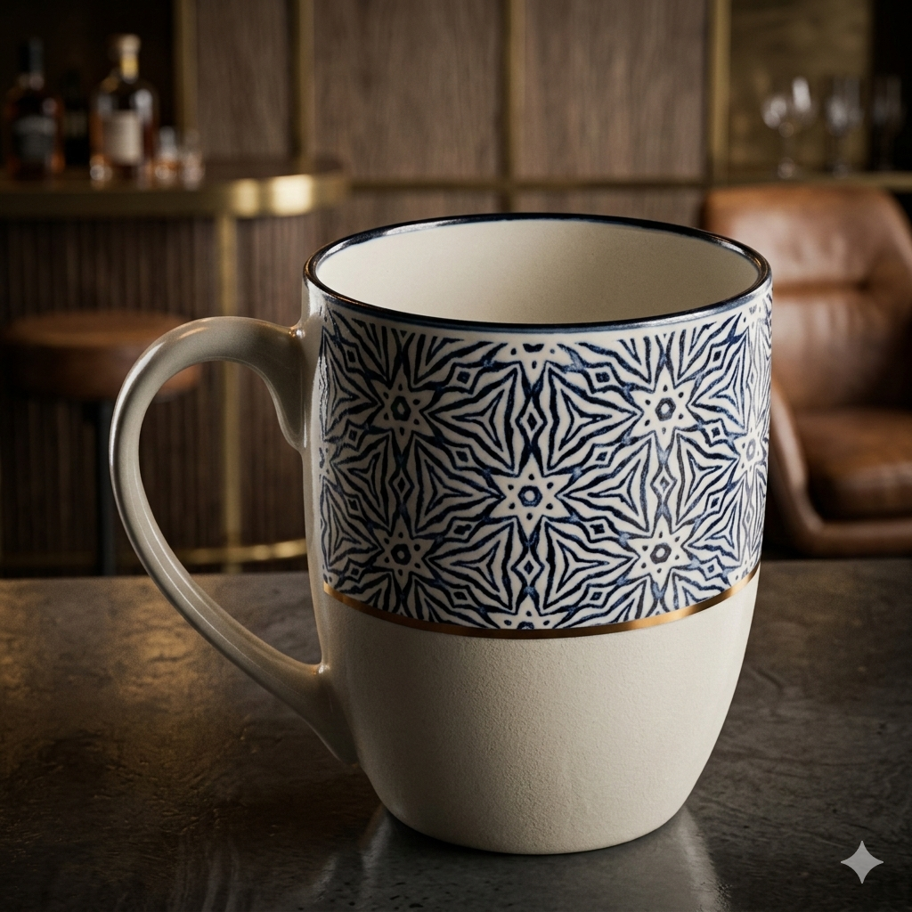Modern Mosaic Art Print Ceramic Mug