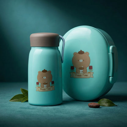 Lunch box combo with cute water  bottle