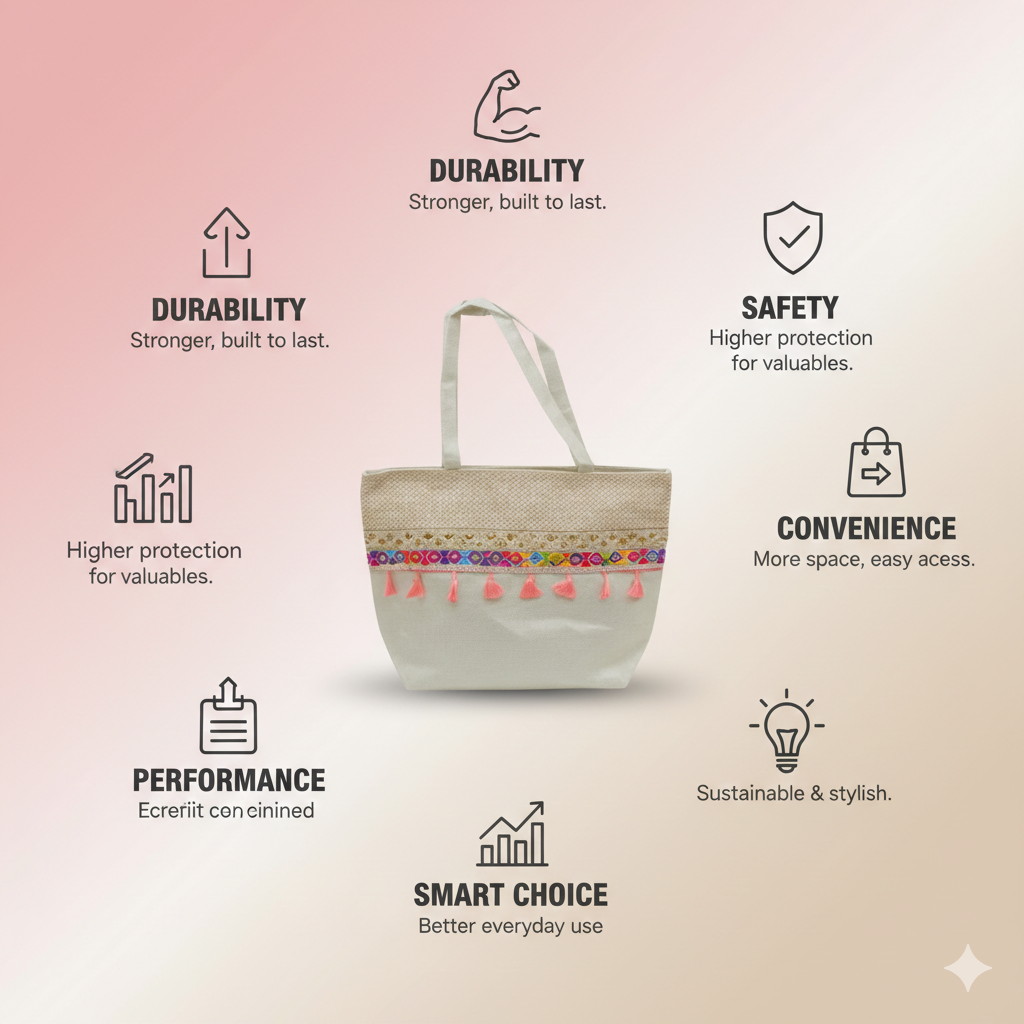 Designer Jute handbag