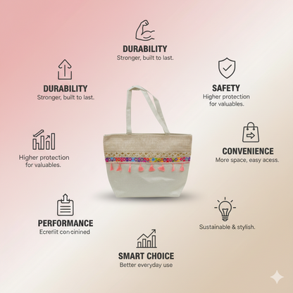 Designer Jute handbag