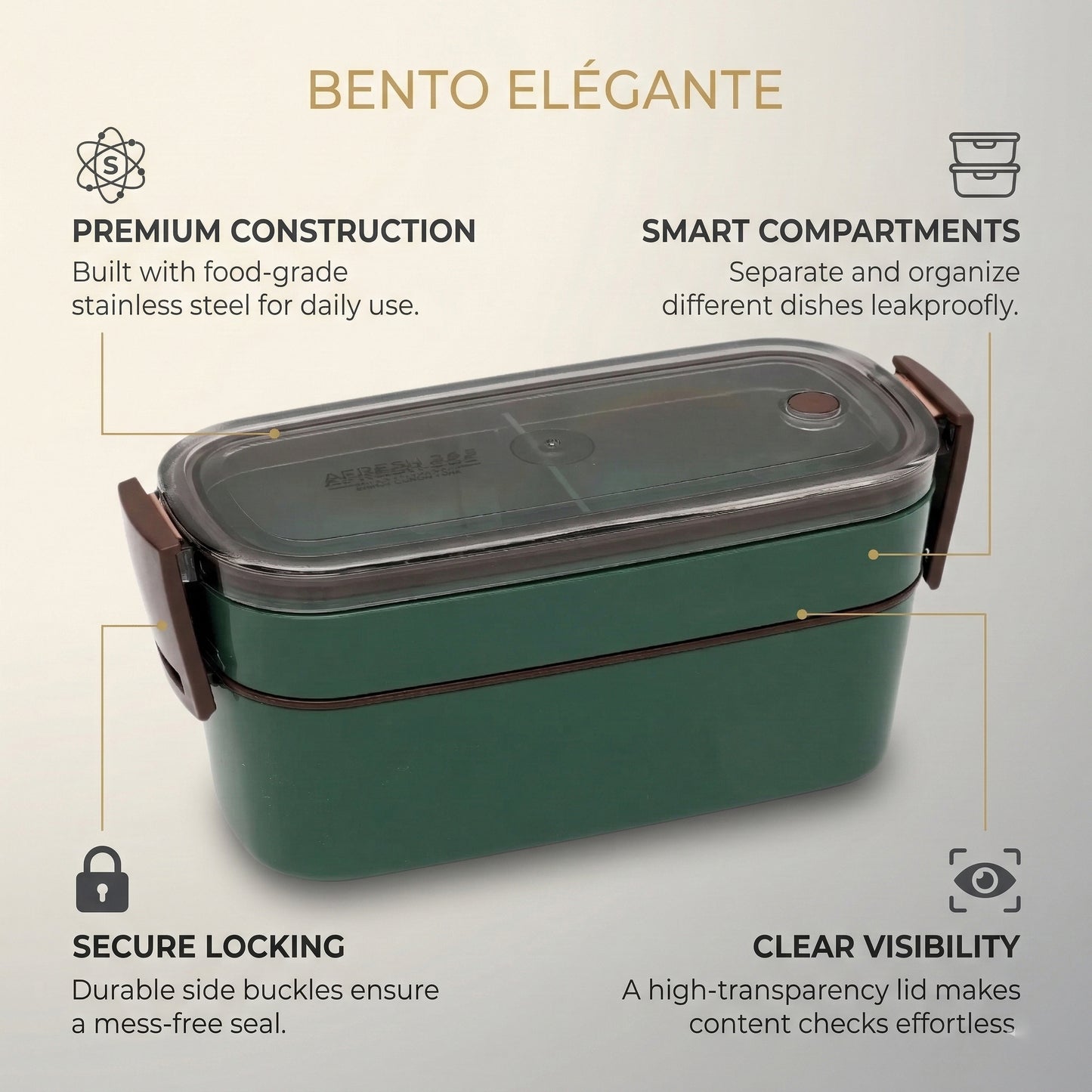Double Decker Lunch Box For School, College & Office