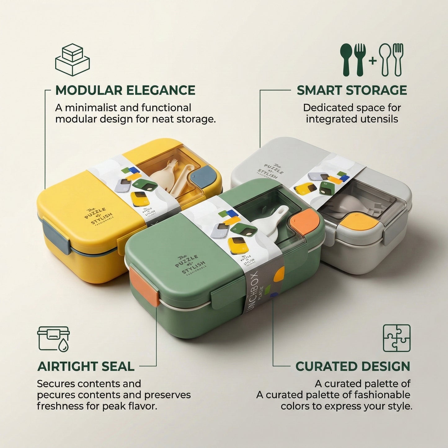 Rectangular lunch box