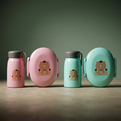 Lunch box combo with cute water  bottle