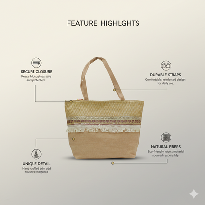 Designer Jute handbag