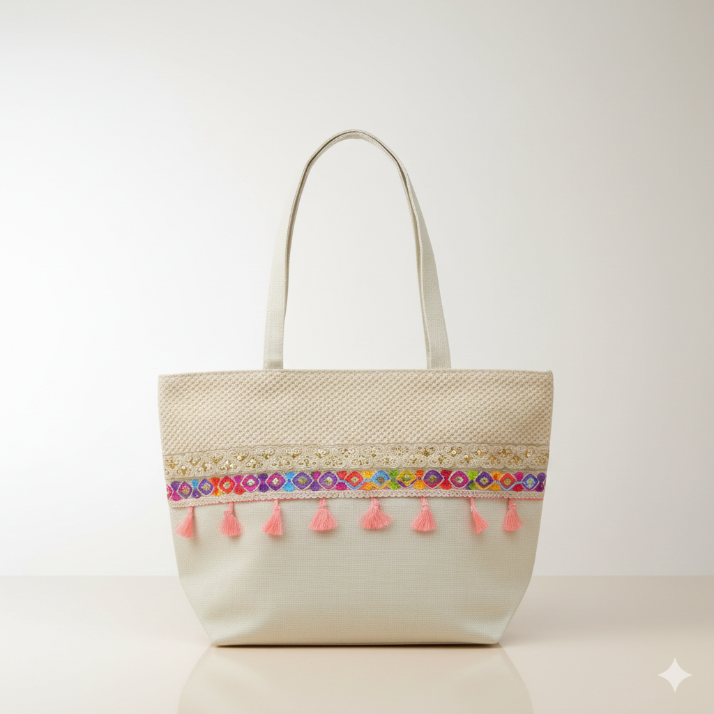 Designer Jute handbag