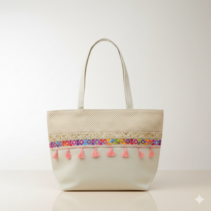 Designer Jute handbag
