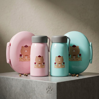 Lunch box combo with cute water  bottle