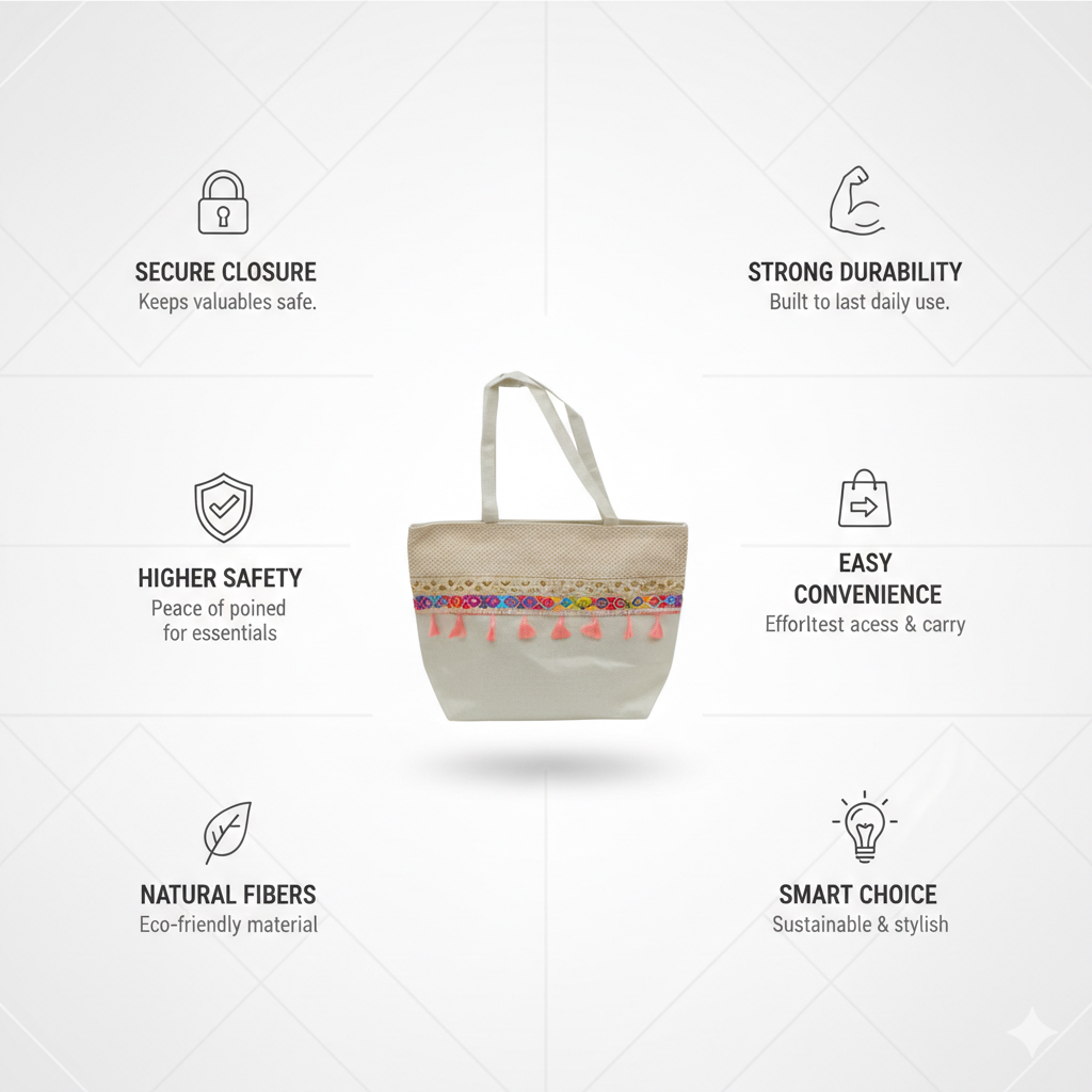 Designer Jute handbag