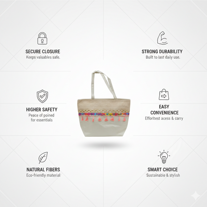 Designer Jute handbag