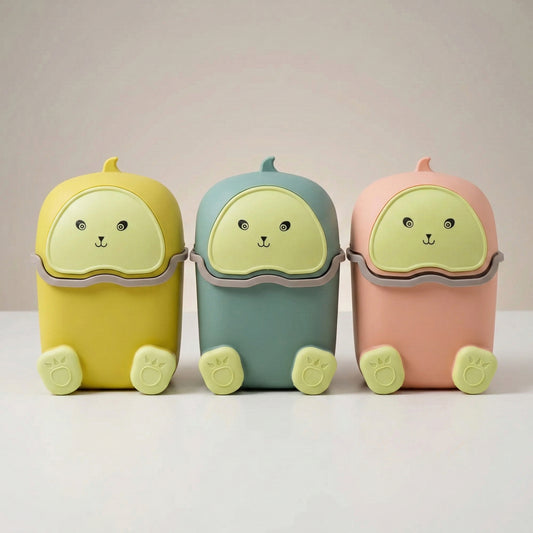 mini cartoon desktop trash can