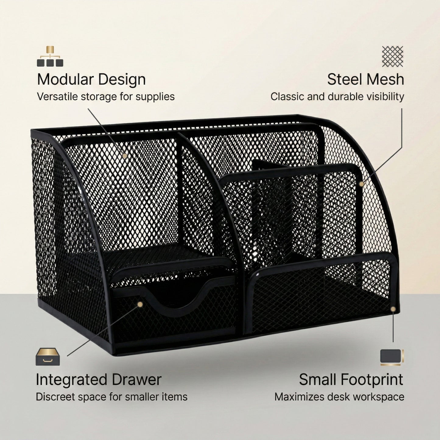 Steel Desk Organizer for Stationary