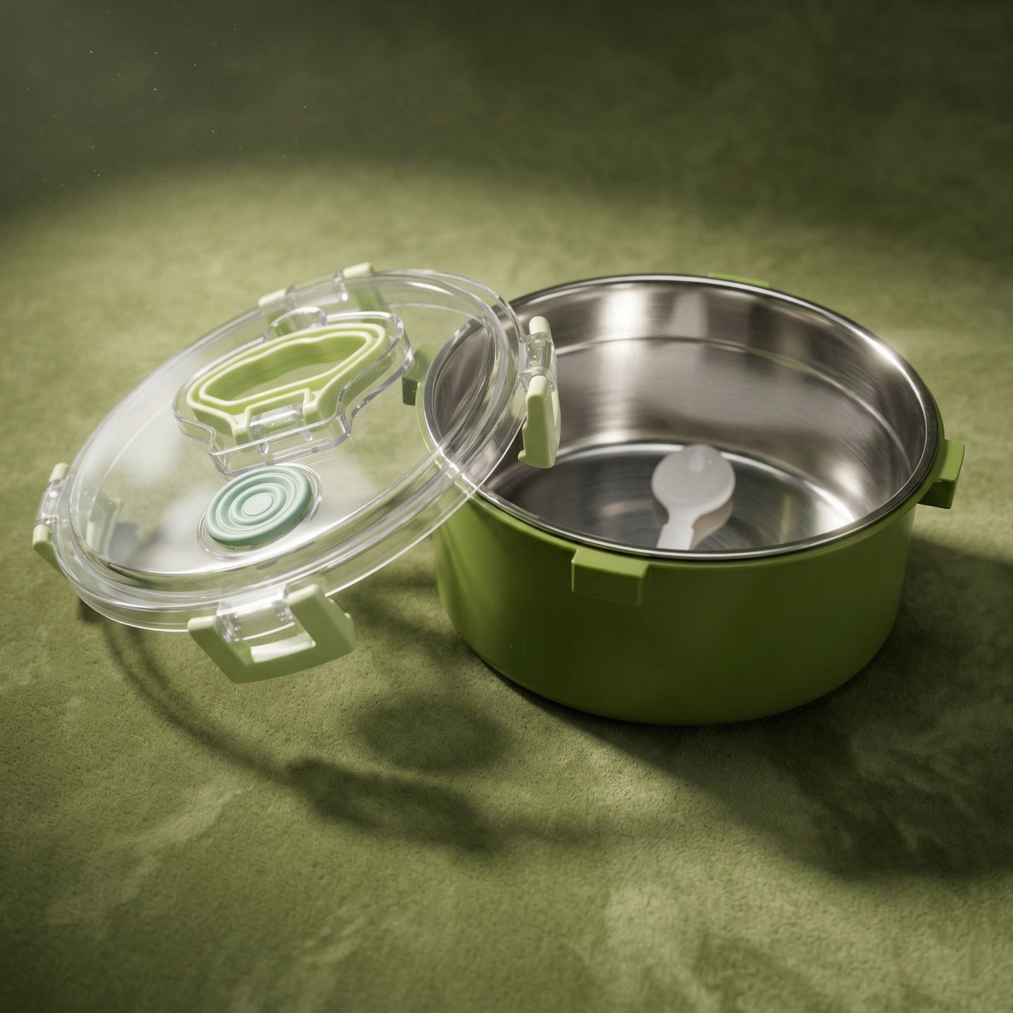 Circular air tight lunch box