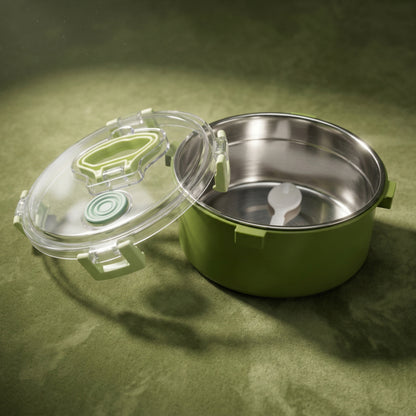 Circular air tight lunch box