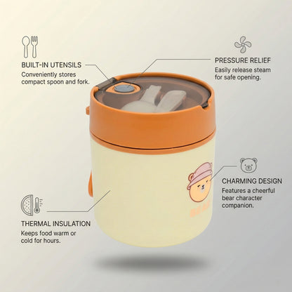 Beige & Brown Combination Soup Cup For Kids