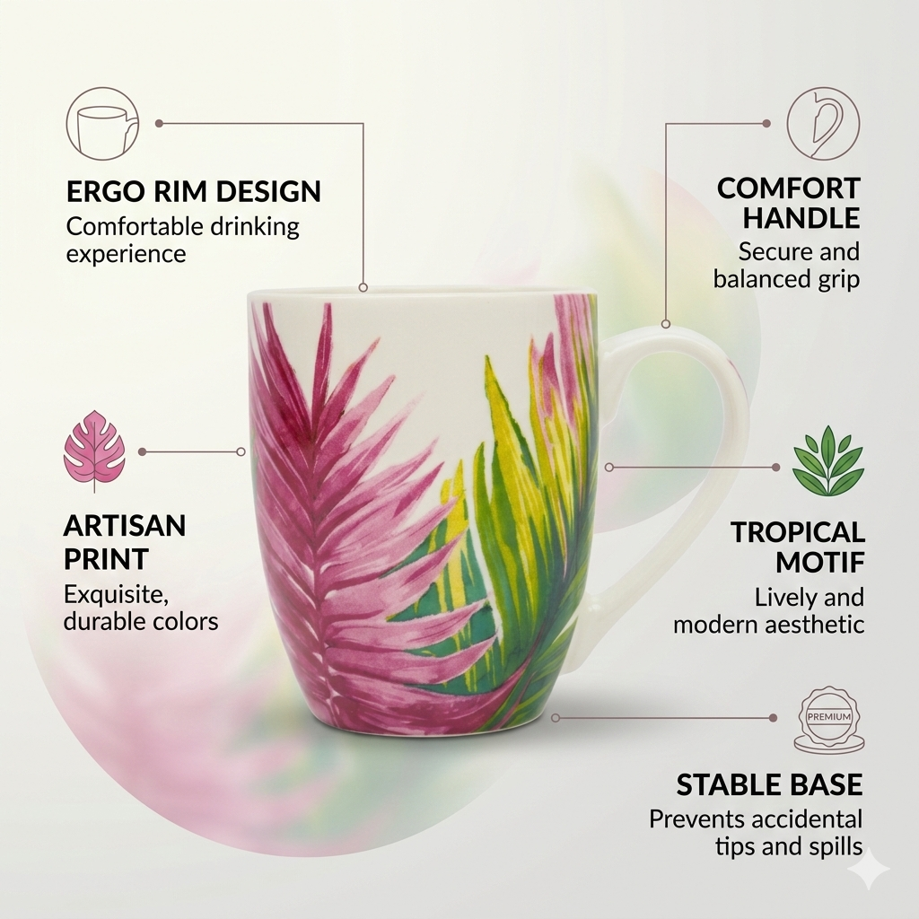 Leaf Printed Premium Ceramic Mug