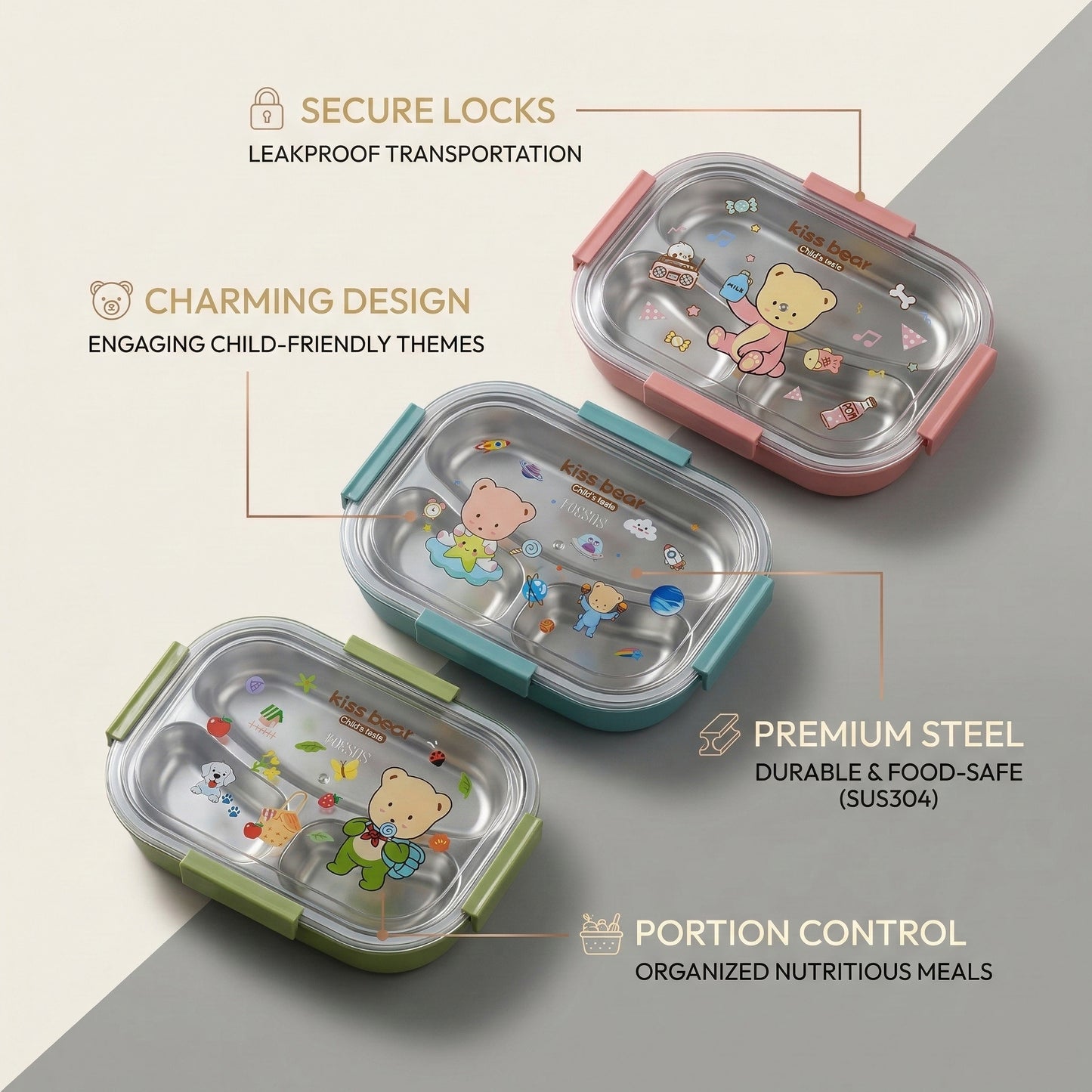 Cute cartoon lunch box
