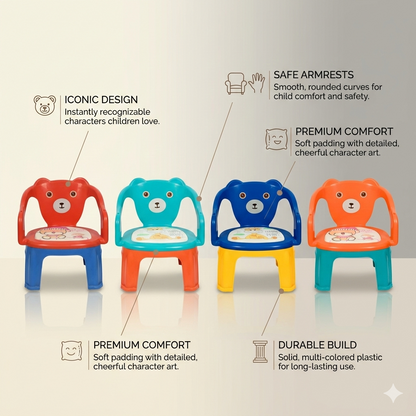 Multicolor Chairs for Kids With Rest Handle