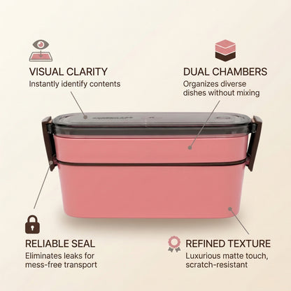Double Decker Lunch Box For School, College & Office
