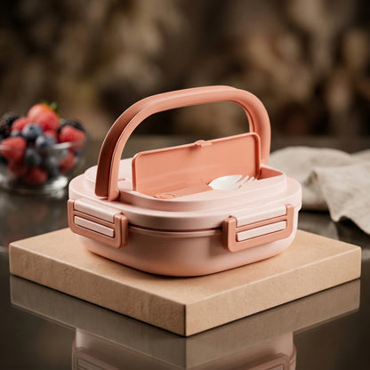Steel Compartment Lunch Box With Handle