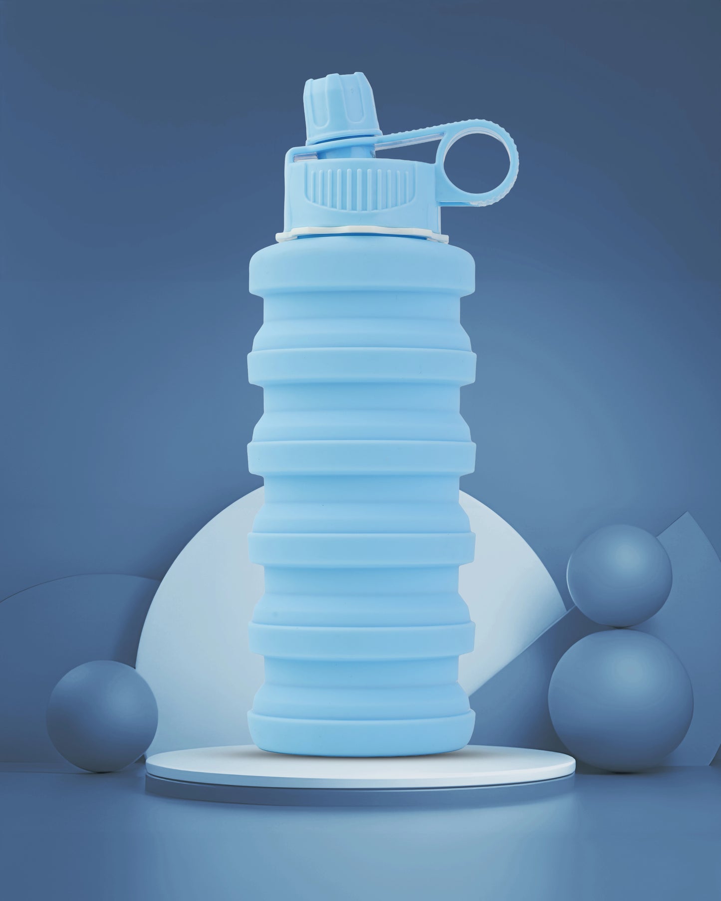 Expandable Silicone Travel Bottle – 500ML | Foldable, Leak-Proof & BPA-Free | TUFULA