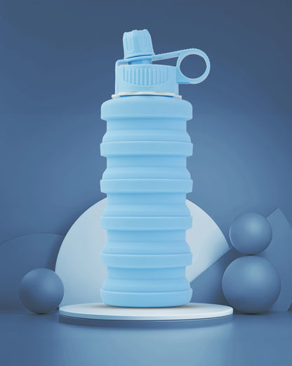 Expandable Silicone Travel Bottle – 500ML | Foldable, Leak-Proof & BPA-Free | TUFULA