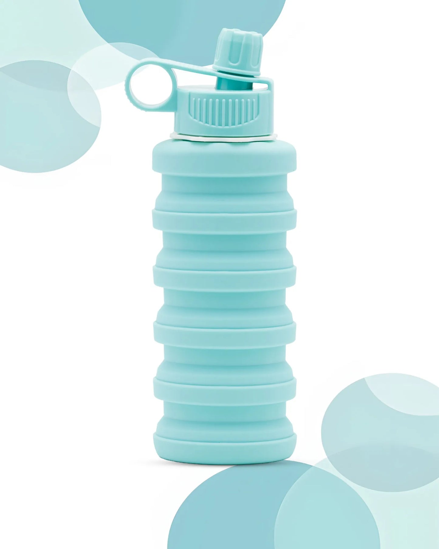 Expandable Silicone Travel Bottle Teal  – 500ML – TUFULA