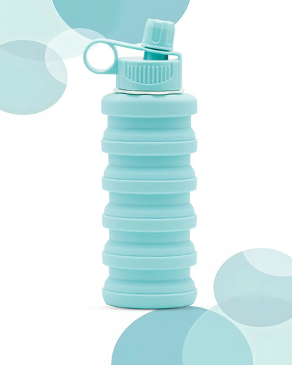 Expandable Silicone Travel Bottle Teal  – 500ML – TUFULA