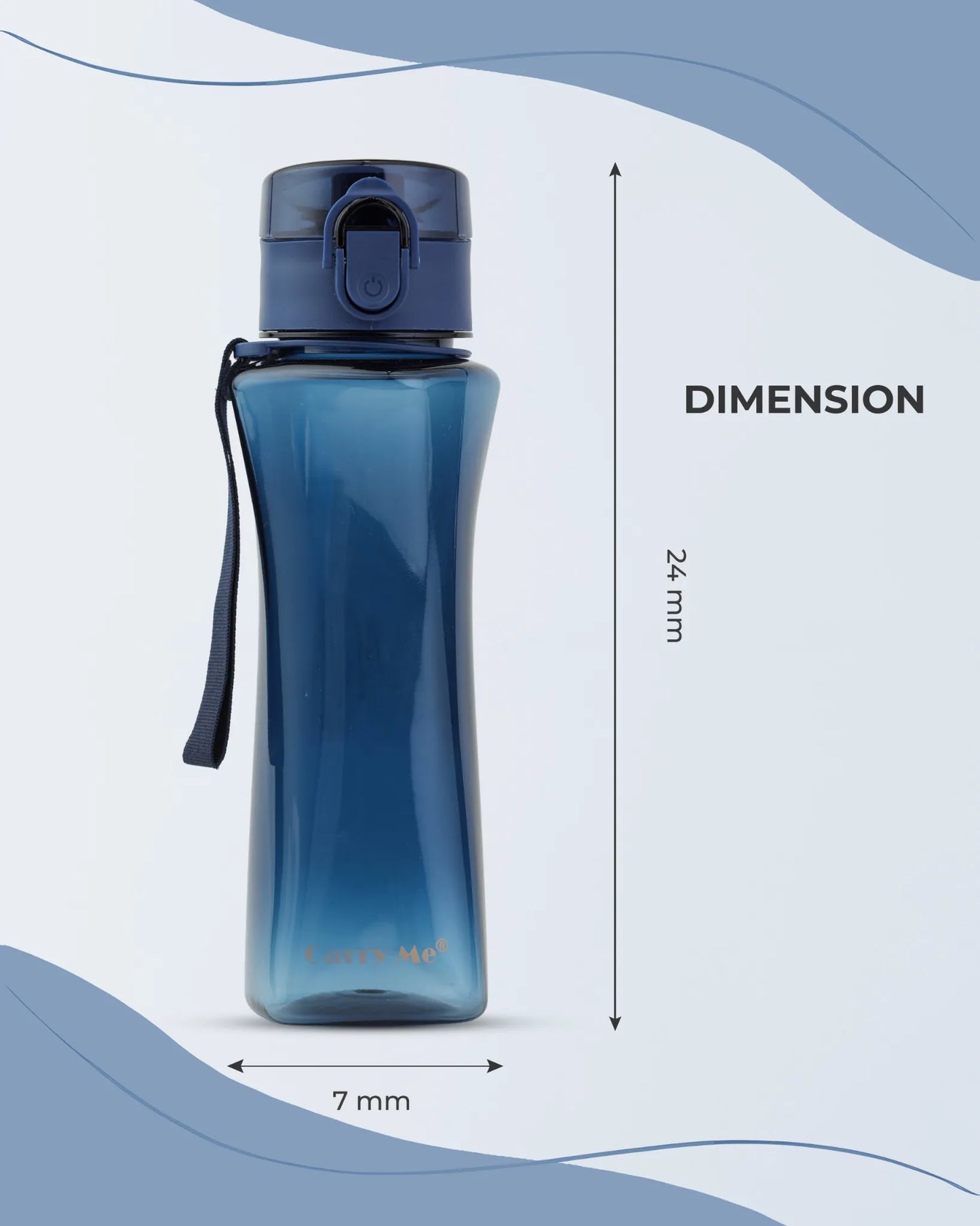 Leak-Proof Tritan Sports Bottle Blue – 550ml – TUFULA