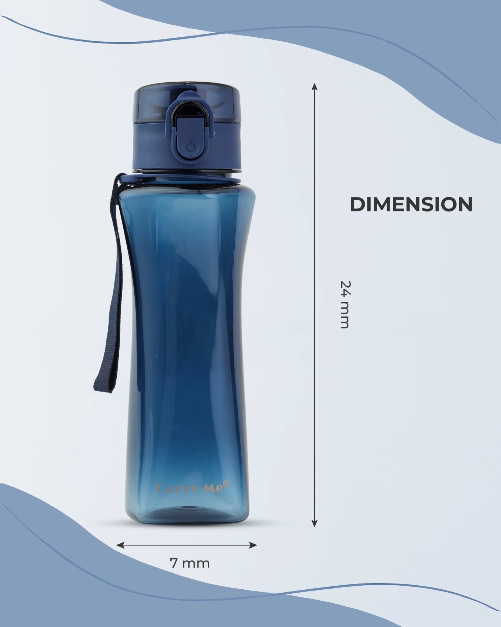 Leak-Proof Tritan Sports Bottle Blue – 550ml – TUFULA