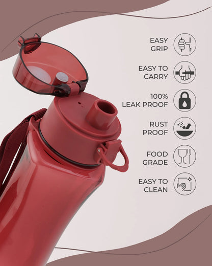 Leak-Proof Tritan Sports Bottle Red – 550ml – TUFULA