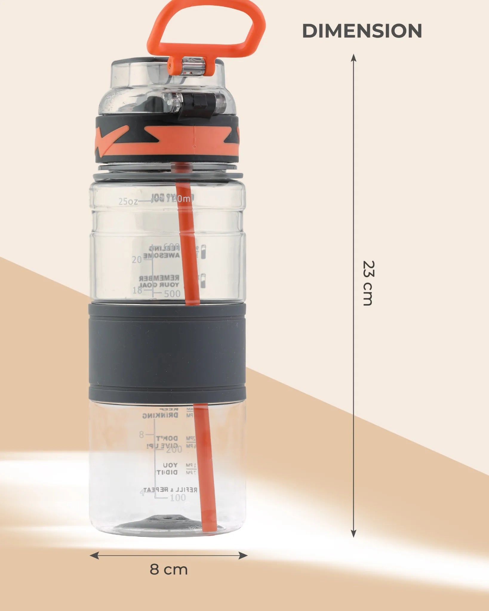 Hello Sport Bottle Black – 700ml – TUFULA