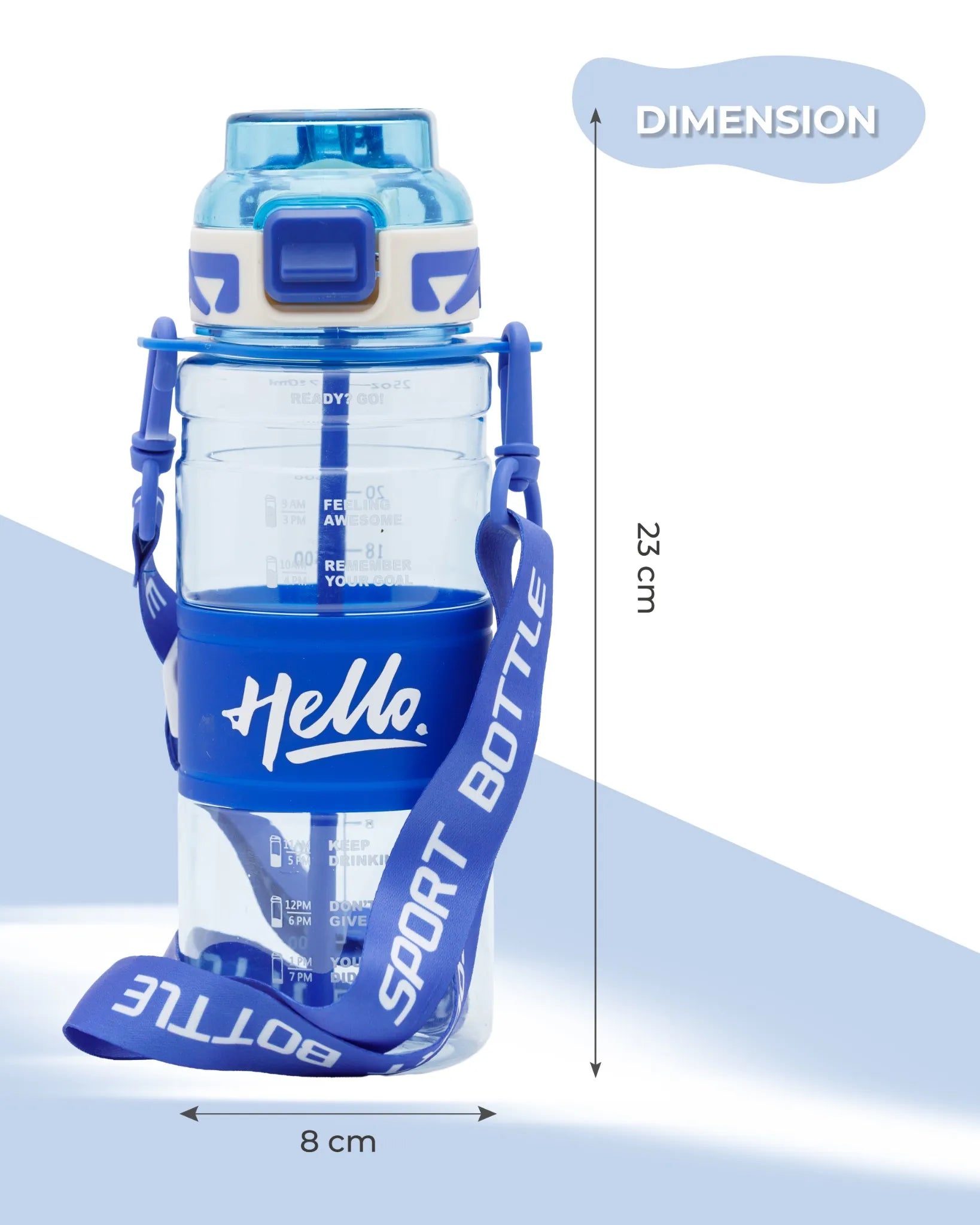 Hello Sport Bottle Blue – 700ml – TUFULA