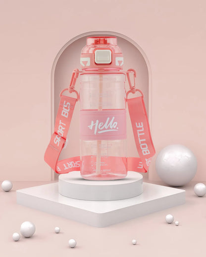 Hello Sport Bottle Peach – 700ml – TUFULA