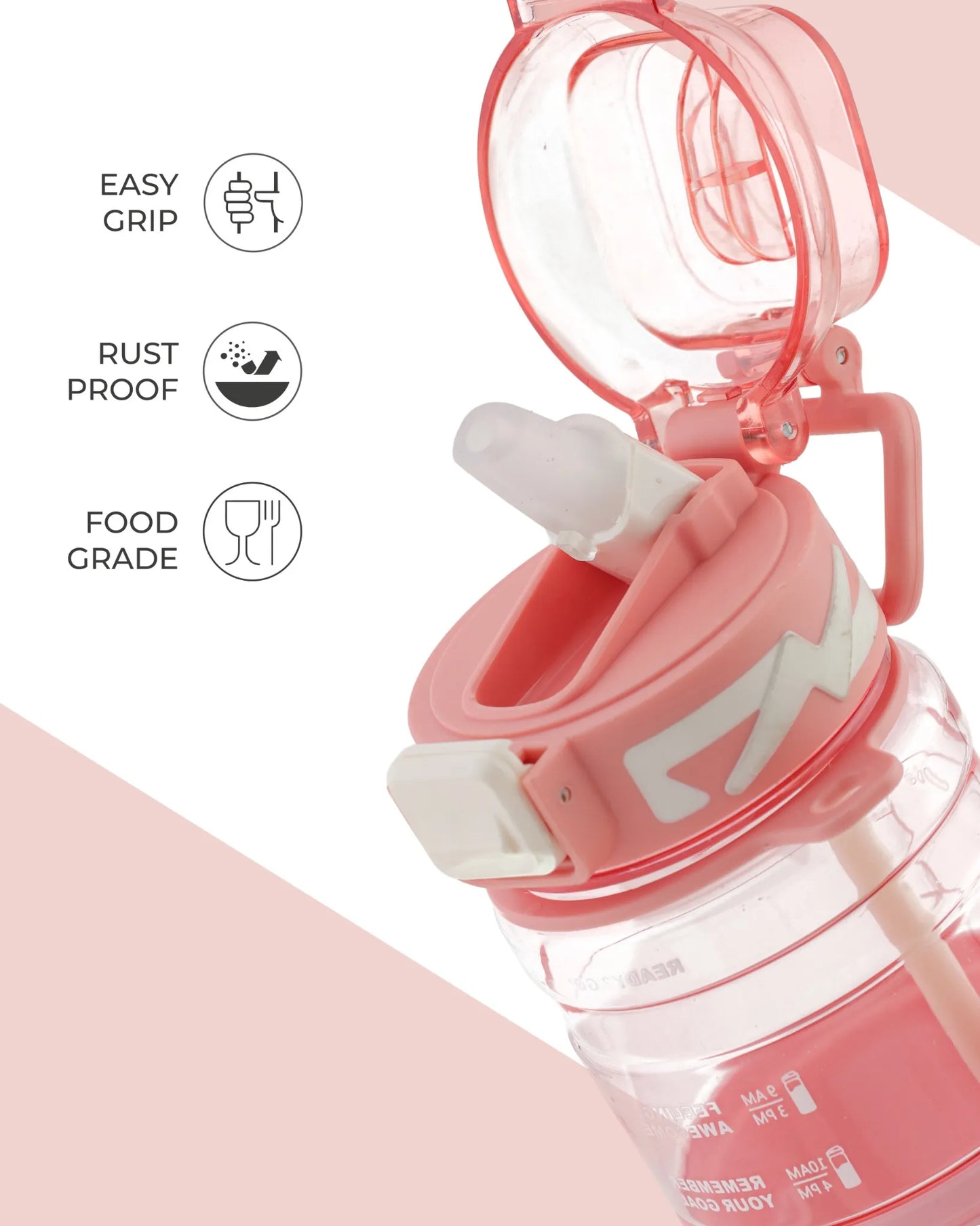 Hello Sport Bottle Peach – 700ml – TUFULA