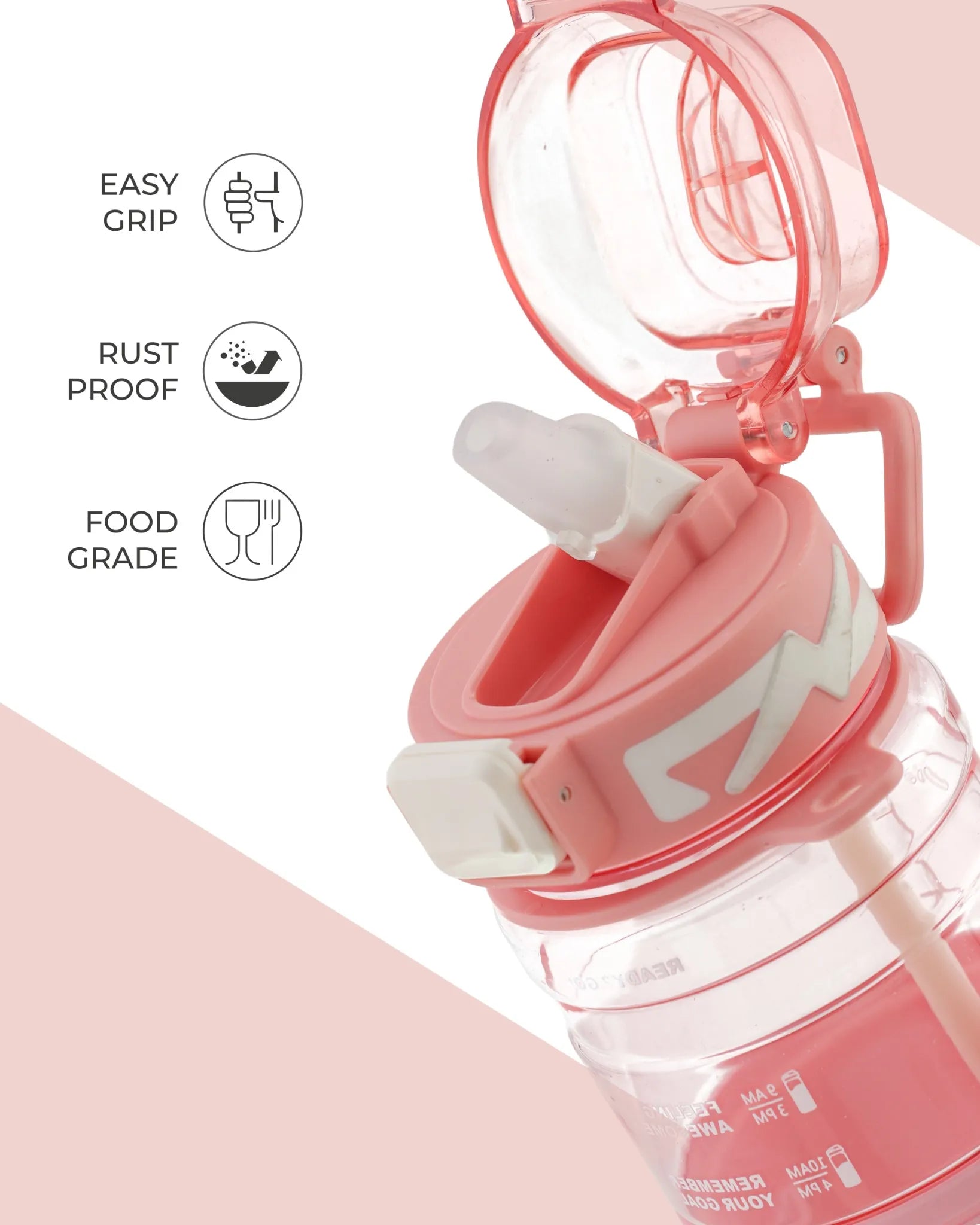 Hello Sport Bottle Peach – 700ml – TUFULA
