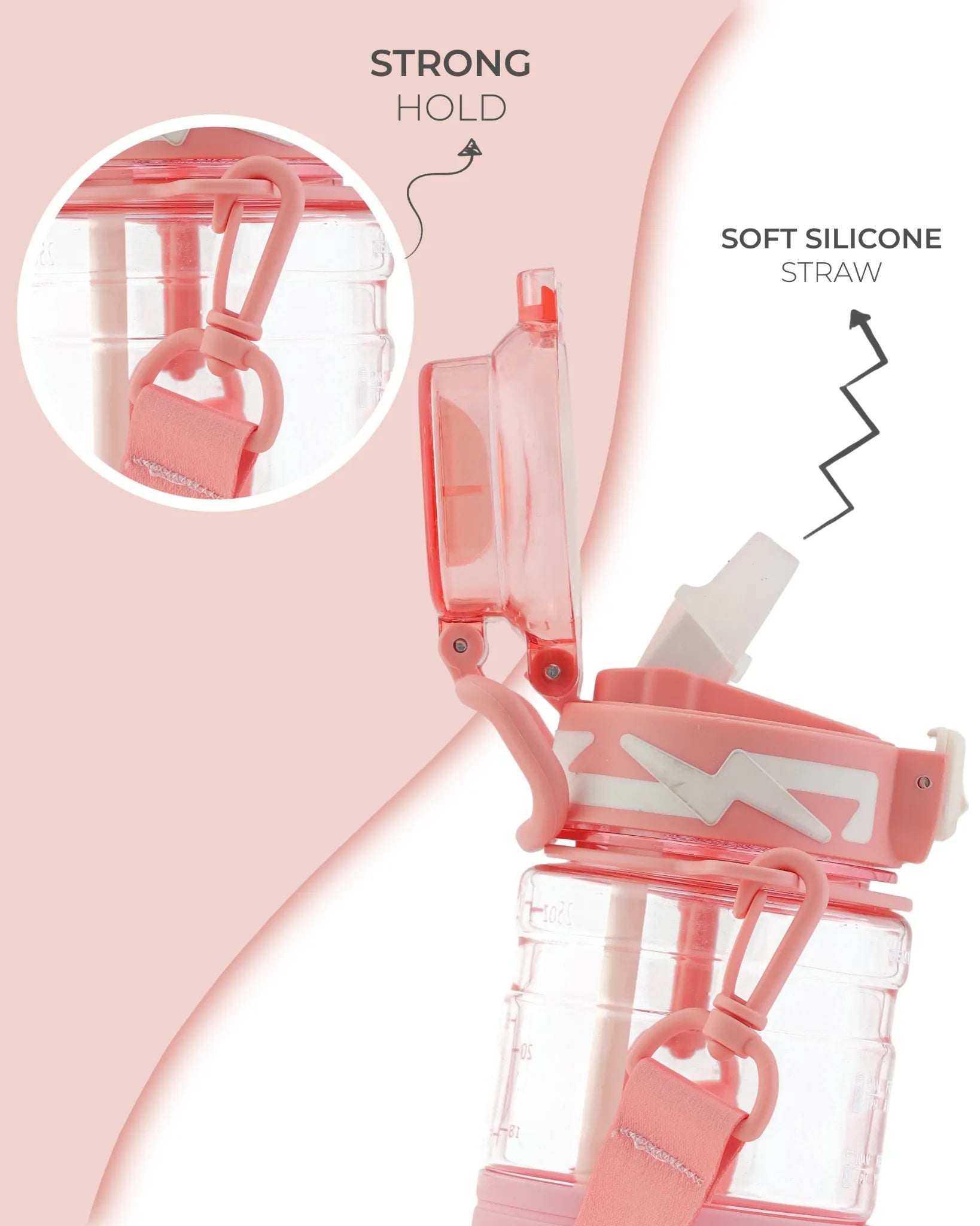 Hello Sport Bottle Peach – 700ml – TUFULA
