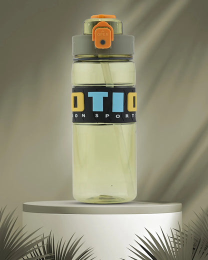Stylish Straw Sipper Bottle Orange – 1000ml – TUFULA