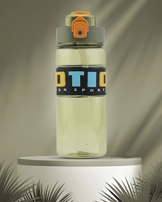 Stylish Straw Sipper Bottle Orange – 1000ml – TUFULA