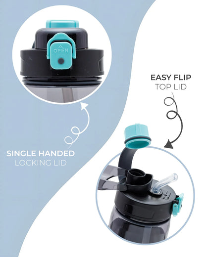 Stylish Straw Sipper Bottle Sky Blue – 1000ml – TUFULA