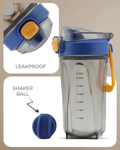 Protein Shaker Bottle Blue – 380ml – TUFULA