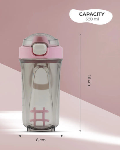 Protein Shaker Bottle Pink – 380ml – TUFULA