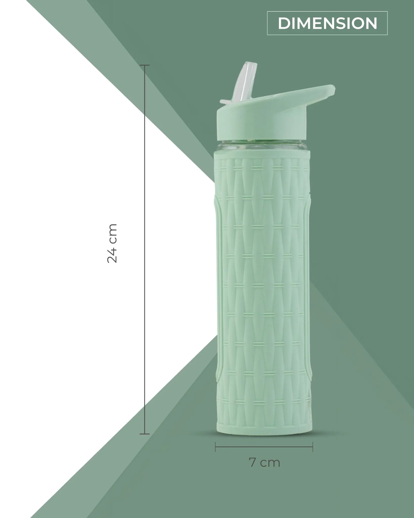 Glass-Style Hydration Bottle Green – 500ml – TUFULA